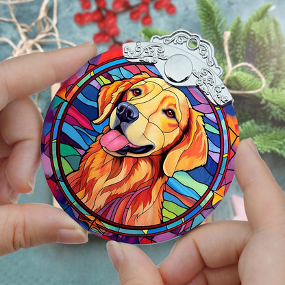 Golden Retriever Glass Ornament, Christmas Decor, Holiday Decorations and Xmas Gifts Ideas