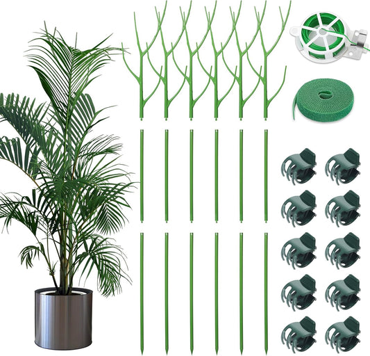 6 Pack 39.37" Detachable Twig Plant Support Stakes Set, Blends in to Plant, Branch Plant Sticks