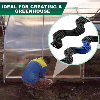 40 Pcs 6.6 ft PVC Coated Greenhouse Swing Spring Wire Greenhouse Spring Lock Wire for Fix Attachment Plastic Poly Film and Shade Cloth