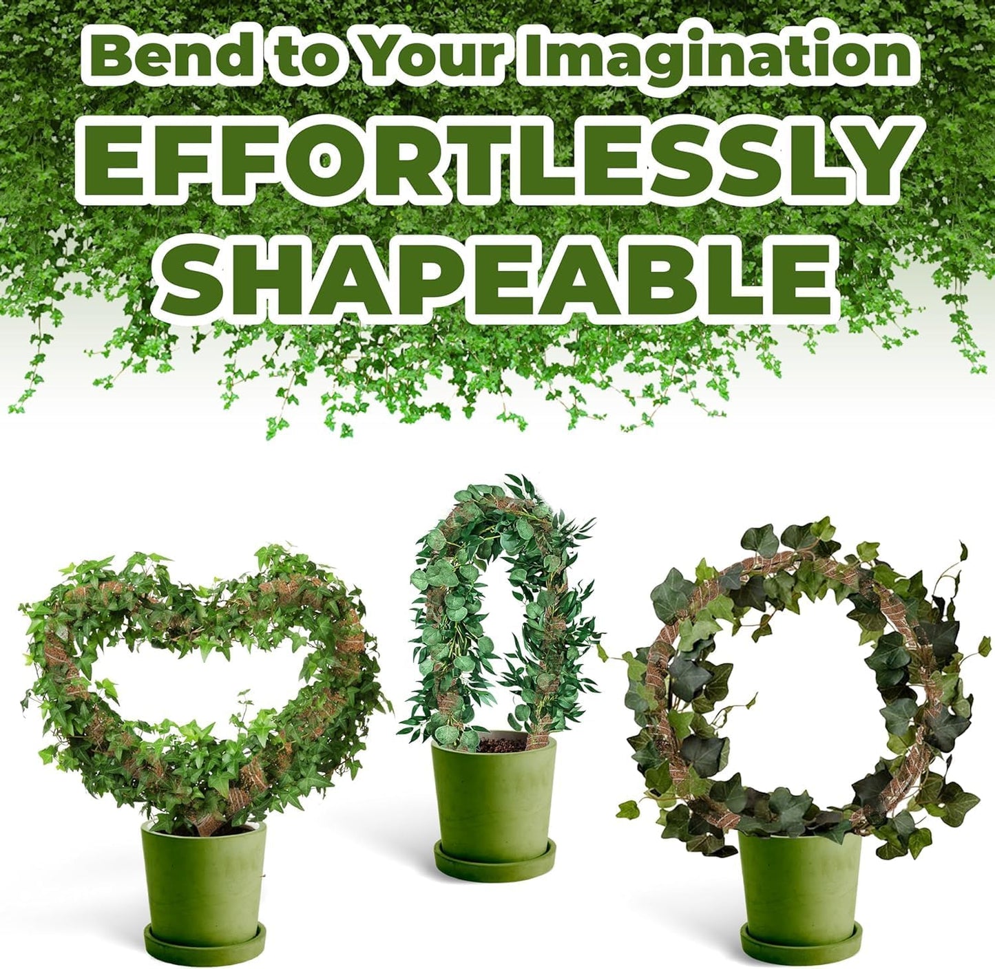 2 Pack 63 Inch Bendable Moss Pole Monstera Plant Support Stakes for Indoor Plants - Tall Moss Stick Trellis for Potted Climbers - Stem Support Accessories for Climbing Houseplants