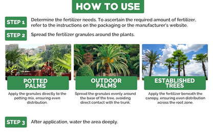 8-4-8 Professional Palm Tree Fertilizer Plant Food; for Indoor Potted Plants and Outdoor Landscape Palm Trees; Quick-Release Nitrogen Fertilizer and Continuous Feeding (4 QUARTS)