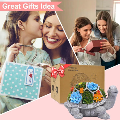 Qeeman Garden Outdoor Decor Statues: Figurine Decorations Ornaments Patio Art Balcony - Birthday Gifts for mom Grandma Women