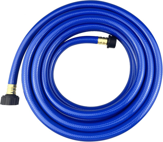PVC Garden Hose 1/2 Inch, Flexible Water Hose with Male and Female Fittings, No Leaking, Heavy Duty, for Household, Outdoors, Lawns, Patio (20 FT, Blue, Plastic Fittings)