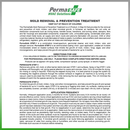 PermaSafe HVAC Solutions, Mold Removal & Prevention Treatment, and Indoor Air Quality Enhancer for all System Components and Ductwork
