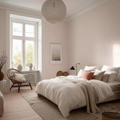 EVOLVE Paint & Primer: Environment-friendly, Low Sheen with One-coat Coverage for Interior & Exterior surfaces (Pale Pink, 5-Gallon)