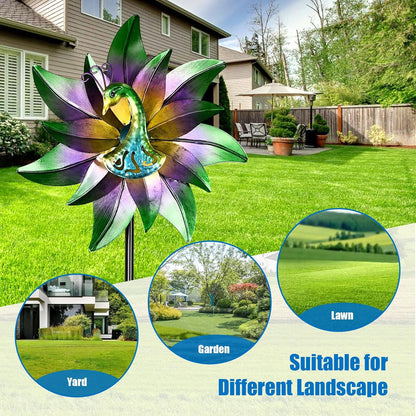 Decorative Garden Stakes Wind Spinners Outdoor Clearance Metal Yard Art Gifts for Women Grandma Mom for Lawn Patio Yard Pathway Driveway Ornaments
