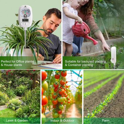 HSLGOVE Soil Test Kit, 7-in-One Soil Moisture Meter/Soil PH Meter/Fertility, Dual Screen Soil