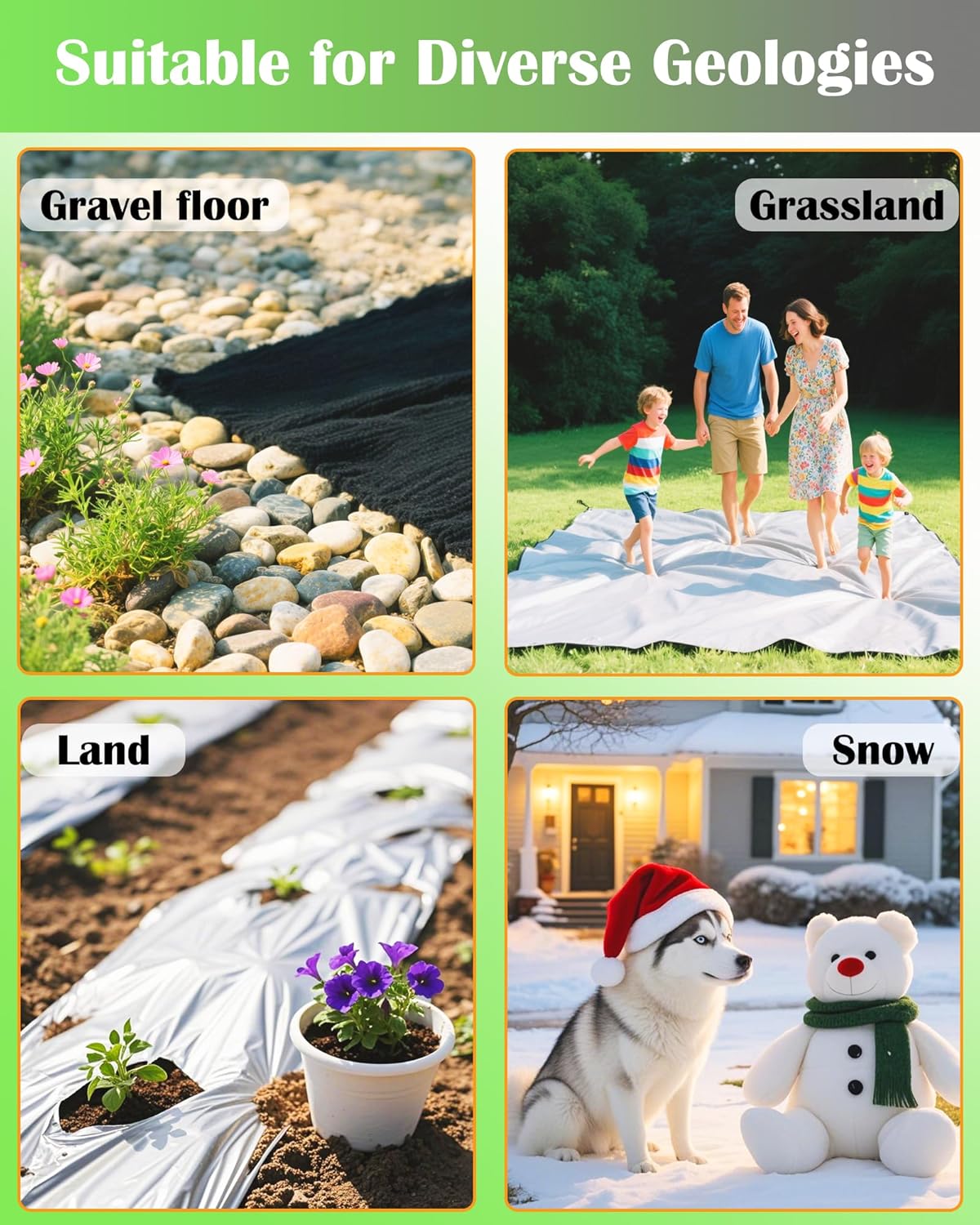130 PCS Landscape Fabric Pins + Pick Hook, 6-Inch Galvanized Circle Top Landscape Staples - Steel Weed Barrier Stake, Grip Than U-Shape Yard Staples, Garden Stakes for Plant Cover, Lawn, Fence, Ground