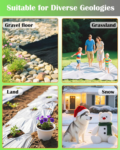 50PCS Landscape Staples + 1 Pick Hook, 6-Inch Yard Stakes, Galvanized Circle Top Landscape Fabric Pins, Grip Than U-Shape Weed Barrier Stake, Metal Garden Staple for Plant Cover/Lawn/Fence/Tent/Ground