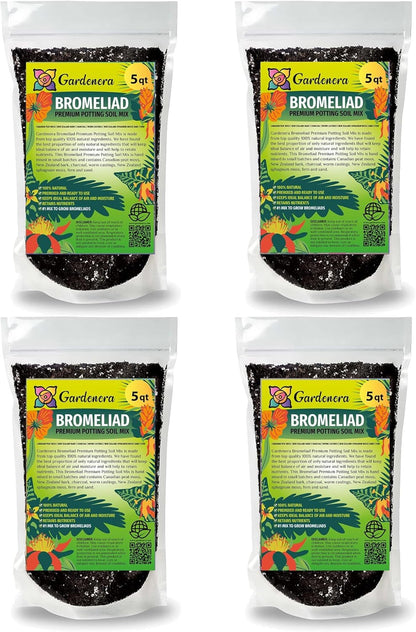 Gardenera Organic Bromeliad Soil Blend - Enhance The Beauty and Resilience of Your Plants - 20 QUARTS