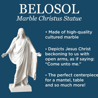Deseret Book - BELOSOL - Christus Statue - Christian Decor - Jesus Statue - Jesus Home Decor - Inspirational Sculpture - Christian Living - 9"