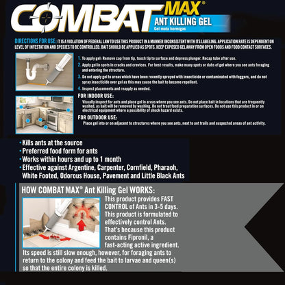 Combat Indoor and Outdoor Ant Killing Gel, 27 Gram
