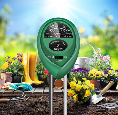 Soil Moisture Meter, Accurate No Battery Need Soil PH/Light Meter for Plant