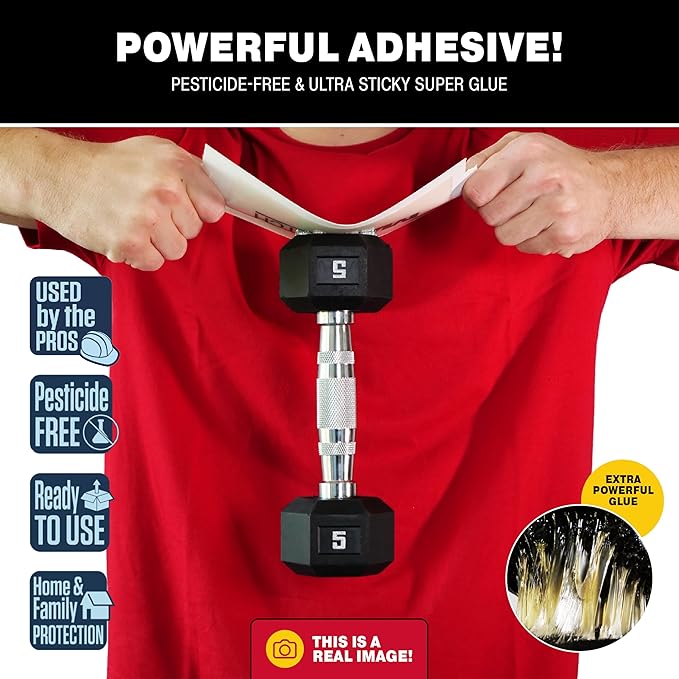 Catchmaster Max-Catch Mouse & Insect Glue Trap 72PK, Mouse Traps Indoor for Home, Sticky Pest Control Adhesive Tray for Catching Bugs, Rats & Rodents, Bulk Unscented Glue Boards