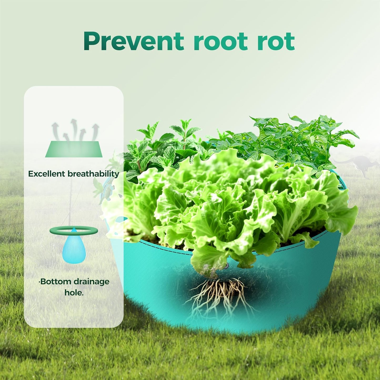 2 Pack 10 Gallon 3 Compartment Potato Grow Bag,Vegetable Growing BagThickened PE Garden Pots with Drainage Holes Branch-Binding Holes, Reusable Plant Bag for Vegetables、Flowers