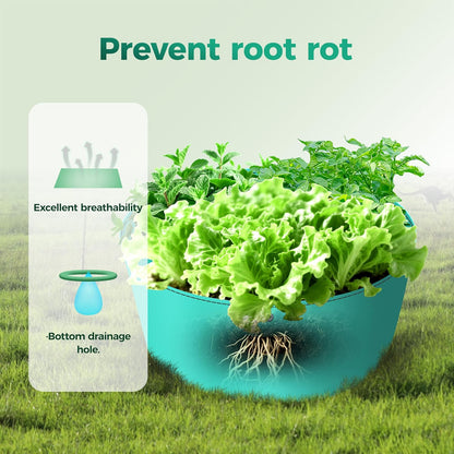2 Pack 10 Gallon 3 Compartment Potato Grow Bag,Vegetable Growing BagThickened PE Garden Pots with Drainage Holes Branch-Binding Holes, Reusable Plant Bag for Vegetables、Flowers