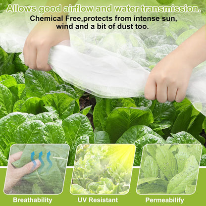 Garden Netting, 10x33Ft Ultra Fine Mesh Netting Pest Barrier Protection Bird Mosquito Net Plants Cover for Vegetables Fruits Flowers Crops Greenhouse Row Cover Raised Bed Patio Mesh Netting