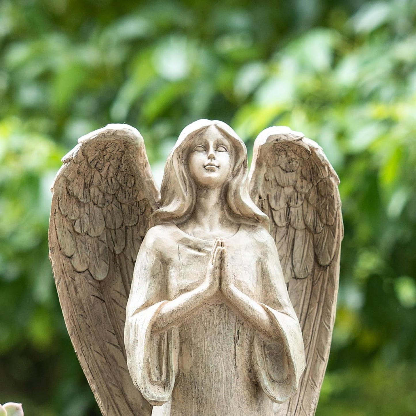 DUSVALLY Angel Garden Statues Outdoor Resin Statue Decoration, Praying Commemorating Memorial Decor, Healing Angel Gifts, 13 inches