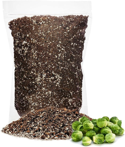 Premium Organic Potting Soil for Brussel Sprouts - (2 Quart Bag)