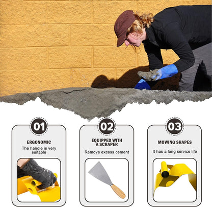 Concrete Curb Trowel Edger, Curb Tool for Concrete Edging, Concrete Curbing Trowel, Concrete Curb Hand Tool, Putty Knife