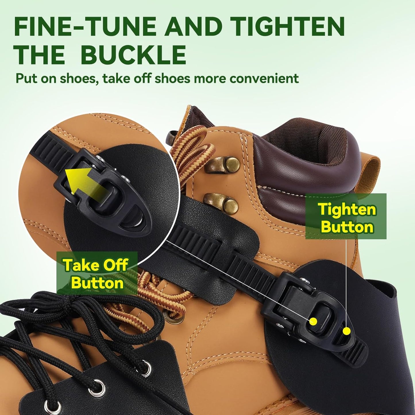 HFH Lawn Aerator Shoes for Grass，Aeration Shoes for Lawn，Spike Shoes for Lawn Aerating (Shoelace)