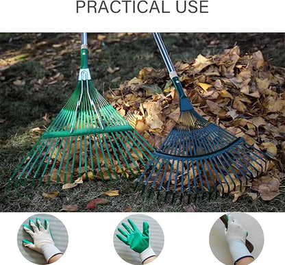 Landscape Rake,Rake Head Replacement Rakes for Lawns,Garden Rakes Head Replacements 22 Teeth Steel Fan Leaf for Lawn Yard Flowers Beds Farm Gardening,with Gloves (22.44 X 18.5 in)