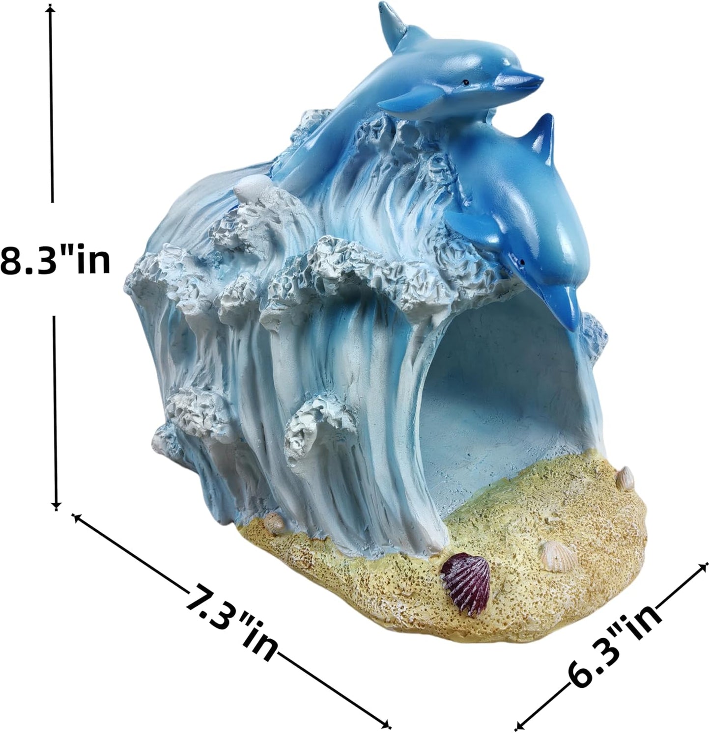 coolboy Gutter Downspout Extension Dolphin Statues Garden Decoration,Resin Statue Outdoor Decor,Animal Downspout Diverter,Gutter Extension Decorative,3"×4" Downspout Extender Diverter Splash Block