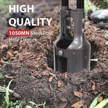 Post Hole Digger Heavy Duty Manual Hole Digger with Scale Mark for Digging,58 inches