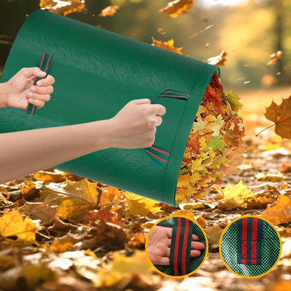 Reusable Yard Waste Bags - 3 Pack, 72 Gallon Lawn Bags with Reinforced Handles, Ideal for Grass, Leaves, and Yard Waste - Durable and Garden Waste Bags, Collapsible Lawn Leaf Bag, Leaf Bag Stand Up.
