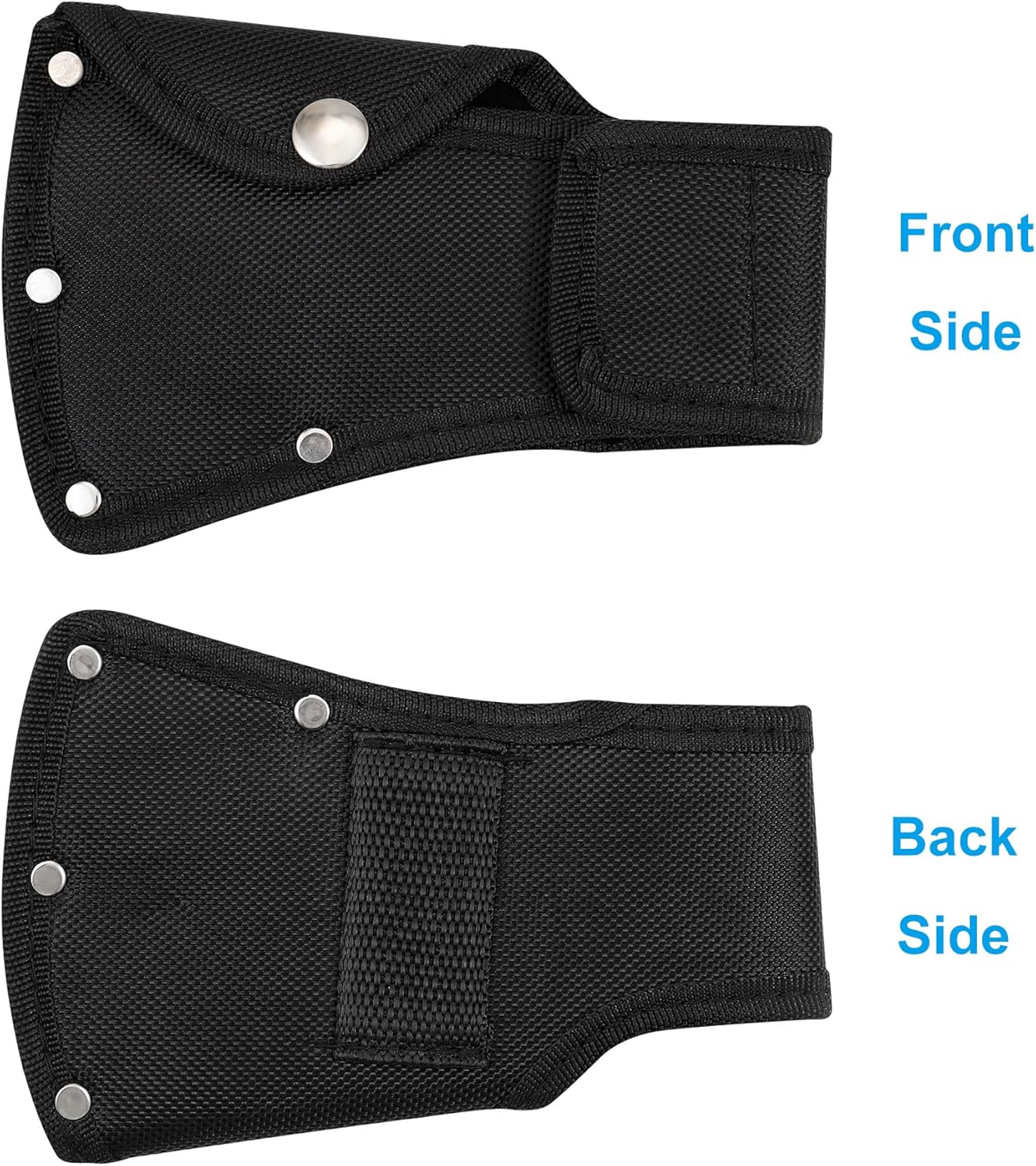 Hatchet Head Sheath Holster, Black Oxford Sheath for 1-1/4Lb Axe, Double Snap Hatchet Protector Cover with Belt Loop, Outdoor Camping Hiking Accessories