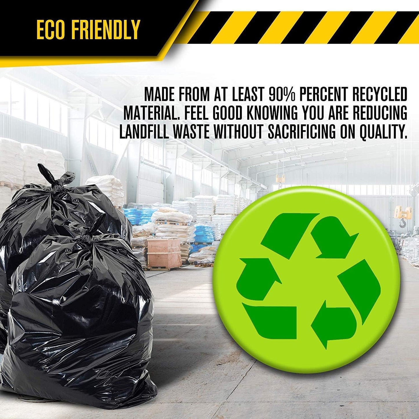 Aluf Plastics 56 Gallon Trash Bags (2 MIL - Pack of 50) 43" x 47" - Large Heavy Duty Can Liners - Plastic Black Garbage Bags for Lawn, Leaf, Contractor, Yard, Outdoor use