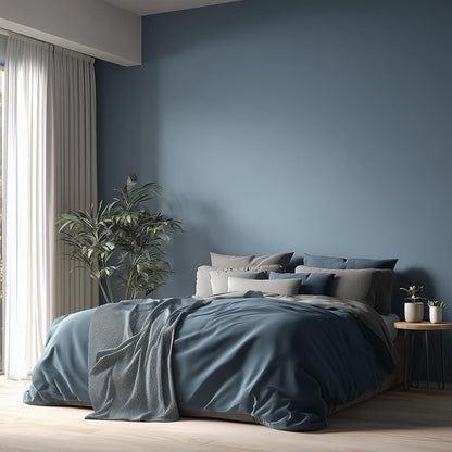 EVOLVE Paint & Primer: Environment-friendly, Eggshell with One-coat Coverage for Interior & Exterior surfaces (River Blue, 1-Gallon)