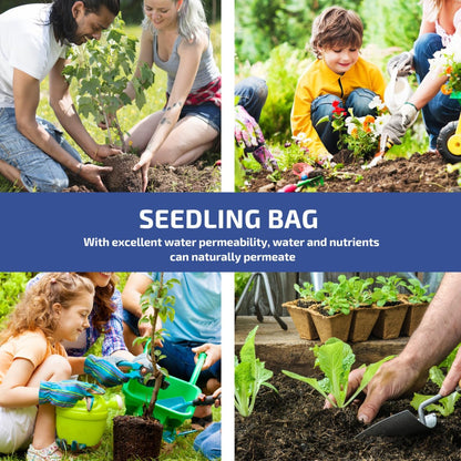 DOITOOL Plastic Nursery Bags for Plants: 100PCS Plant Grow Bags Nursing Growing Pouch for Fruit Tree, Flower, Starting Seeds Saplings - 3.9 x 9.4 inches