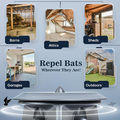 CLEANRTH BCS202 Bat-Blocker Pro - Safely Repels Bats Away