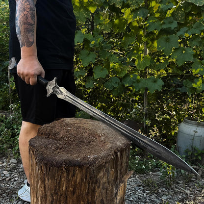 High Manganese Steel Blade Machete for Cutting Trees Heavy Duty Full Tang Outdoor Survival Hunting Tactical Sword