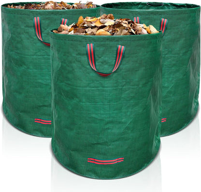 Gardenpal 3 Pack 72 Gallon Reusable Yard Waste Bag, Heavy Duty, Upright Lawn Bags with 4 Reinforced Handles (72 Gallon/3 Pack)
