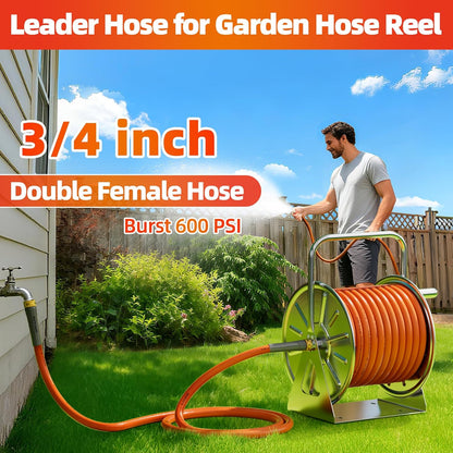 SPECILITE Garden Water Hose 5 ft x 3/4 in with Female to Female Connector, Small Leader Hose for Hose Reel, Heavy Duty, Flexible & Lightweight, Water Pipe, Outdoor Water Hose Extension Adapter