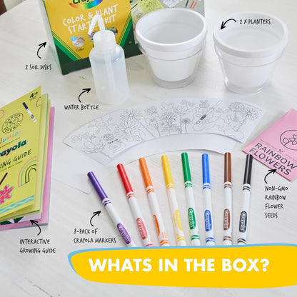 Garden Republic Jr Color and Plant Starter Grow Kit for Kids - Color & Plant Growing Kit for Kids