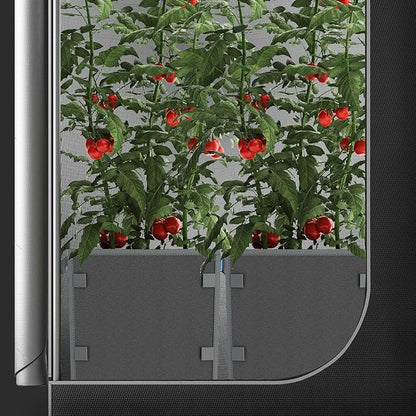 AC Infinity Square Heavy Duty Fabric Pots, 3 Gallon Aeration Reusable Grow Bags 5-Pack with 500G Thick Nonwoven Fabric and Plant Stake Loops, for Garden Growing Fruits, Vegetables, and Flowers