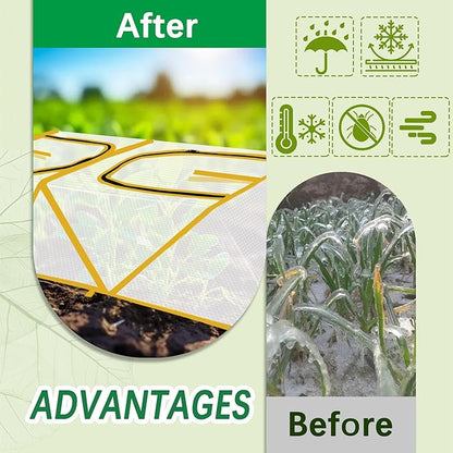 47.2" *14.6" *13.4" Foldable Garden Row Accelerator Plants Cover for Raised Garden Bed, Mini Greenhouse Cover with Two Air Hole and Breathable Mesh, Frost Cover for Plant Vegetable Seedling Protector