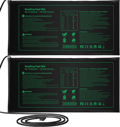 NAMOTEK Seedling Heat Mat, 10" x 20.75" Waterproof Plant Heating Mat, Warm Hydroponic Heating Pad for Indoor Home Gardening Seed Starter,Germination, Greenhouse