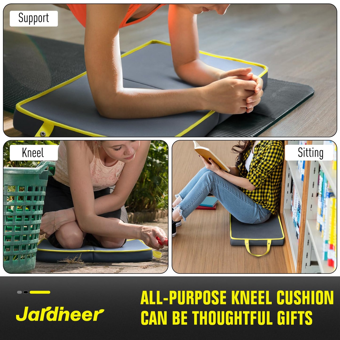 Jardineer Kneeling Pad for Gardening & Extra Thick Knee Pad – Soft Foam Knee Cushion with