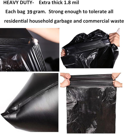 45 Gallon Trash Bags 1.8 Mil -39.3''x47.2'' Pack of 50 Thick Large Heavy Duty Multi-Use Garbage Bags Extra Large Strong Trash Can Liners for Office, Picnic,Kitchen, Bulk Bags (45 Gallon 50 Count)