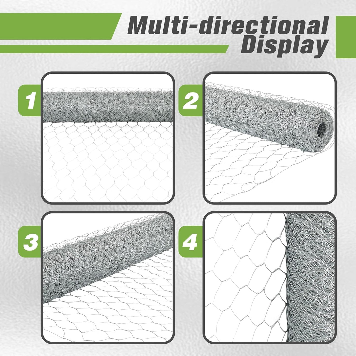 Chicken Wire Netting Galvanized Wire Mesh Hexagonal Fencing for Poultry Garden Fencing Barrier 6FTx50FT
