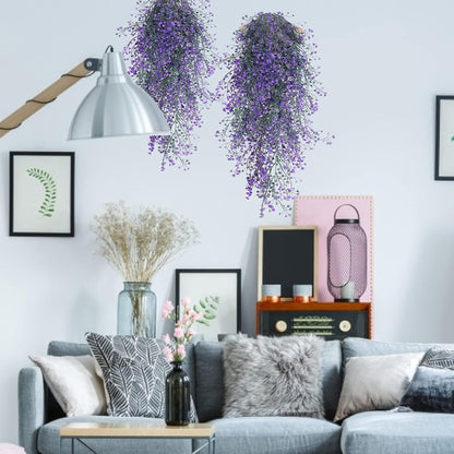 RECUTMS Vine Plant Fake 4 Pcs Ferns Plants Large Faux Artificial Hanging Plants Wall Plants Fake Ivy Room Decor Home Garden Wedding Party Indoor Outdoor Decorations(Purple 4P)