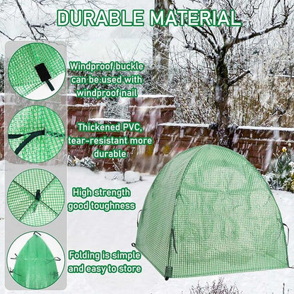 2 Pack Plant Freeze Protection Covers Winter Shrub Covers Plant Frost Protection Tent, Warm Plant Tents Protecting Fruit Potted Plants Tree from Freezing Animals Eating ((22x22x23in, PVC Grid))
