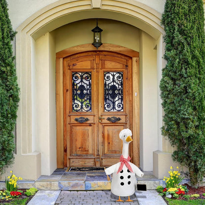 Aliceset Chef Porch Goose Outfits for Cement Goose Lawn Statue Clothes 23", Chef Clothes with Spatula and Blackboard for Thanksgiving Christmas Party Patio Yard Outdoor Art Decoration