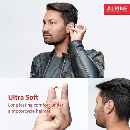 Alpine MotoSafe Race - Motorcycle Ear Plugs for Wind Noise Reduction - 20dB - Motorcycle Hearing