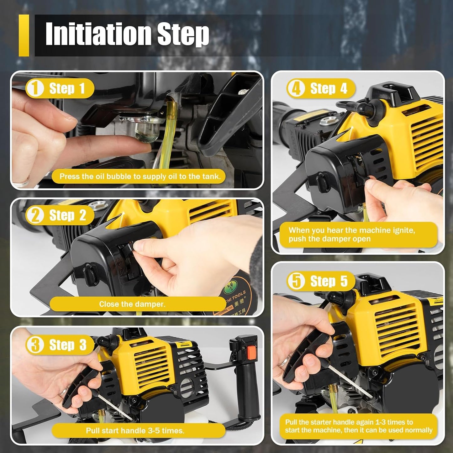 Portable Excavator Shovel 52cc 2 Stroke Planting Shovel Garden Tree Digger Machine Handheld Digger Digging Machine, Post Hole Digger Ditch Digger for Garden Farm and Home