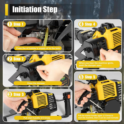 Portable Excavator Shovel 52cc 2 Stroke Planting Shovel Garden Tree Digger Machine Handheld Digger Digging Machine, Post Hole Digger Ditch Digger for Garden Farm and Home
